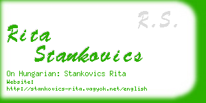 rita stankovics business card